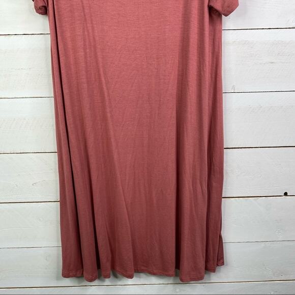 JUSTIFY Mauve Pink Peek Shoulder Sleeve Midi Flowy Dress Size‎ XL - Picture 4 of 9